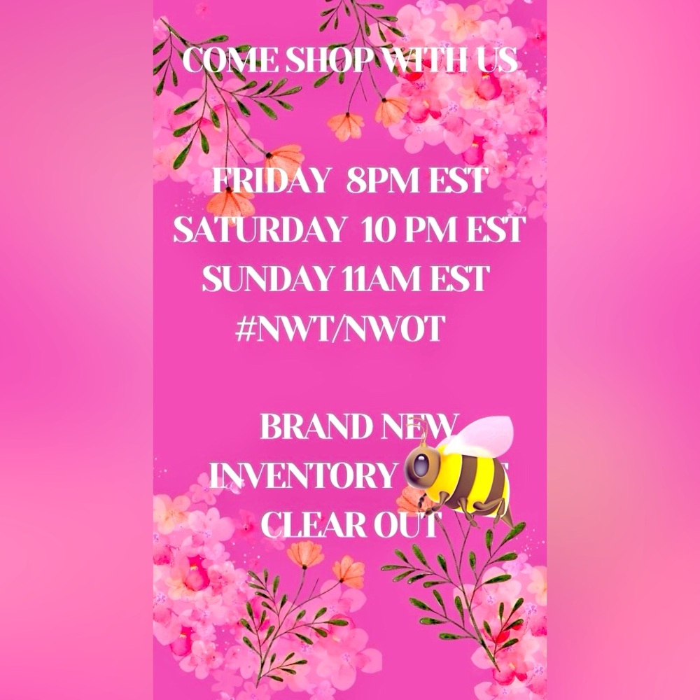 🔥 COME JOIN US FOR OUR NEW LIVE SHOW!!🐝🥳 UNLISTED NWT/ NWB BANGERS!!🎊❤️🥳